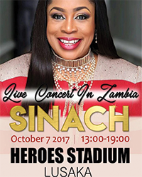 Make A Date & Join Sinach In Lusaka For Her Live Concert This Saturday.